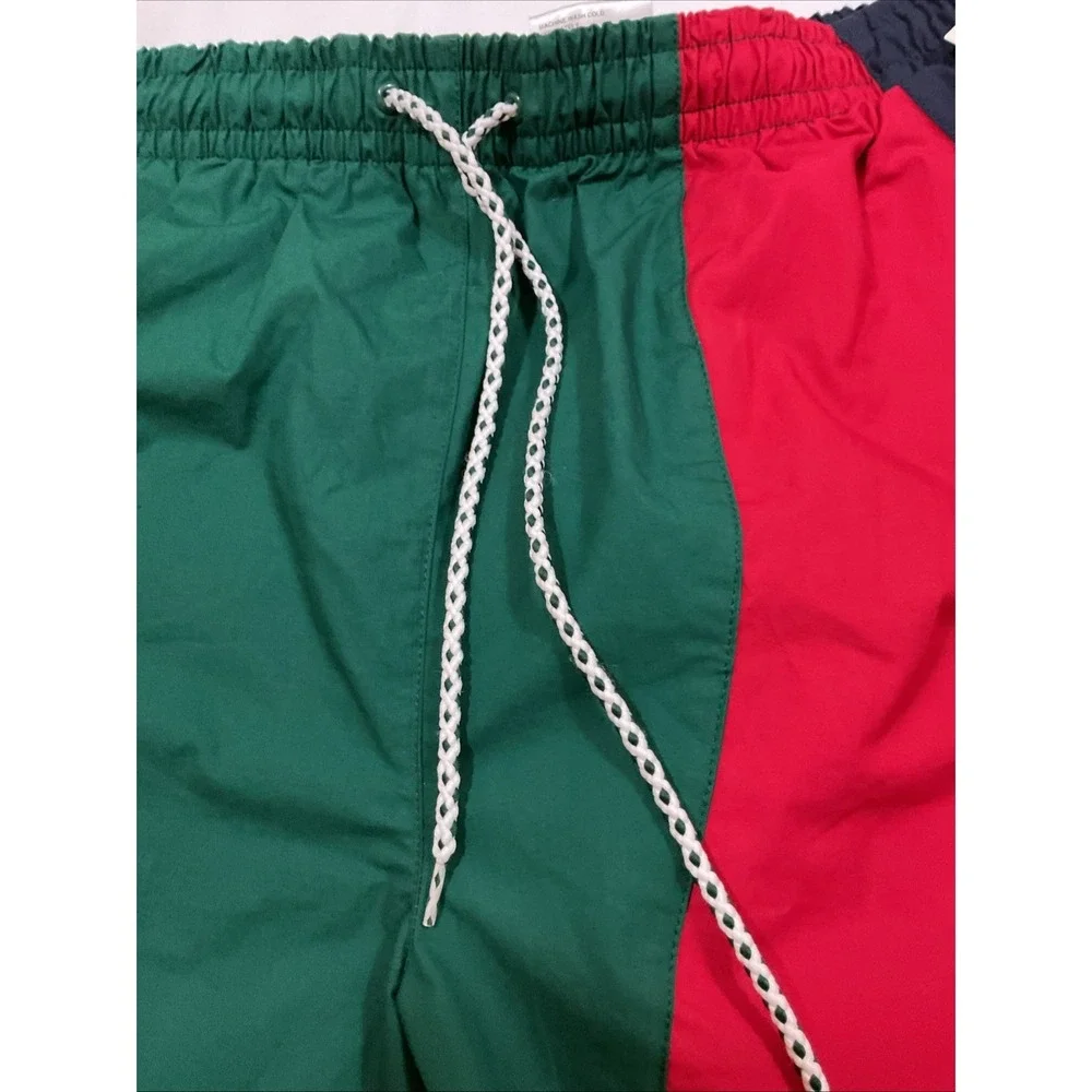 NWT Anchor Bay Swim Trunks Large Colorblock Swimsuit Ocean Beach 90s G26‎